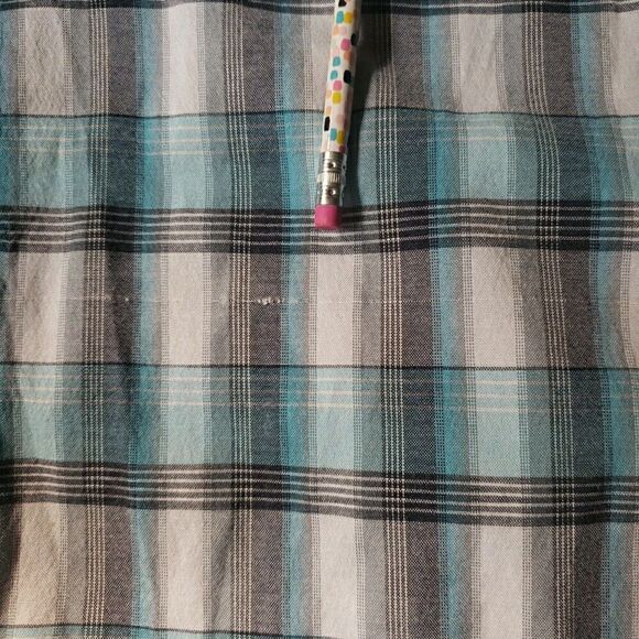 Casual Country Mens Long Sleeve Pearl Snap Shirt Blue Plaid Size XL *FLAW - Picture 14 of 16